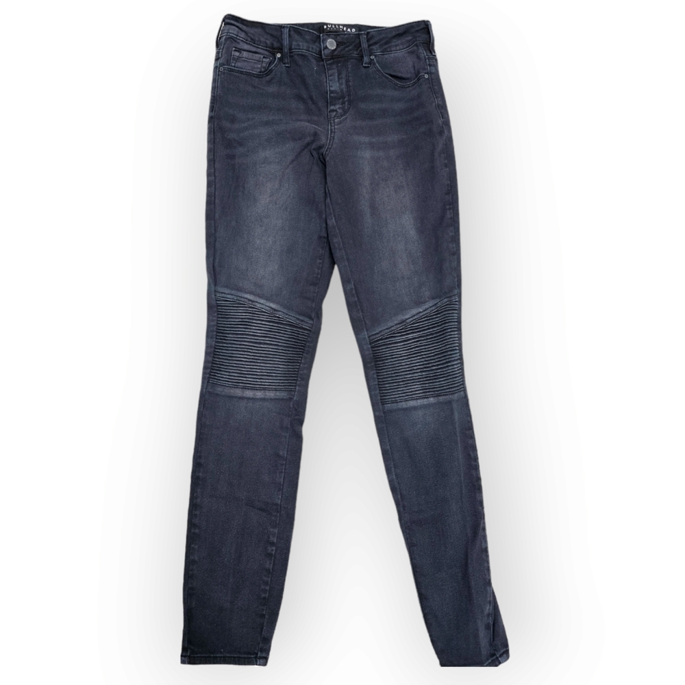 Bullhead Denim - Women's Skinny Black Jeans Pants - Moto High-Rise
